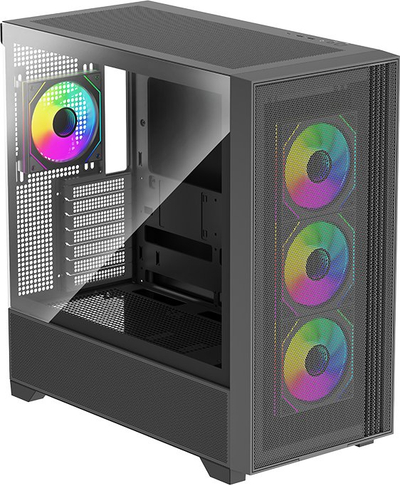 Kullë kompjuteri Xilence Xilent Flare X909 ARGB, ATX, xham i temperuar, e zezë