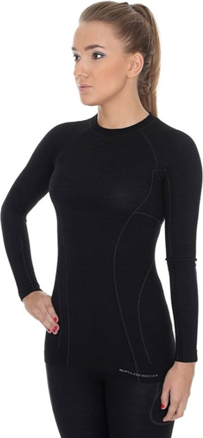 Bluzë termoaktive për gra Brubeck Active Wool LS12810, lesh Merino, mëngë të gjata, madhësia S