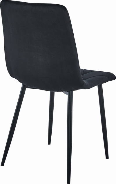 Karrige Leobert Chair Libra, kadife, këmbë metalike, e zezë