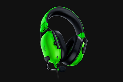 Гејминг слушалки Razer BlackShark V2 X, со кабел, зелено-црни
