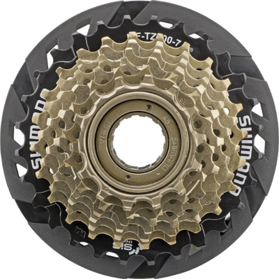 Rrotë e lirë biçiklete Shimano MF-TZ500, 7 marsha, 14-28T, me mbrojtës