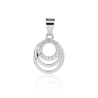 Set Pendant dhe vathë për femra JVD, të argjendtë