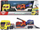 Set lodrash Dickie Toys SOS Mini Tow Truck Mercedes Benz, kamionçinë rimorkio 32 cm, 2 vetura policia dhe zjarrfikës, shumengjyrësh