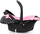 Sедиште за кукли Bayer Deluxe Car Seat Hearts, за кукли до 46cm, црно розово