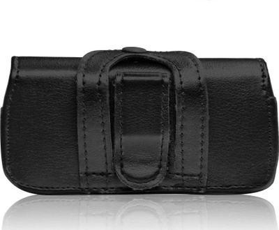 Këllëf horizontal telefoni Forcell Full Style, 16 x 0.8 x 8.2 cm, me klips rripi, i zi