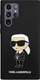 Maskë mbrojtëse Karl Lagerfeld Liquid Silicone Ikonik NFT për Samsung Galaxy S24 Ultra, silikon i lëngshëm, e zezë