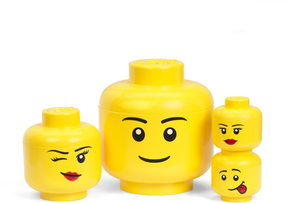 Kuti ruajtje LEGO Head - silly (S)