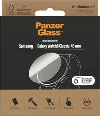 Xham mbrojtës PanzerGlass për Samsung Galaxy Watch6 Classic 43mm, i tejdukshëm
