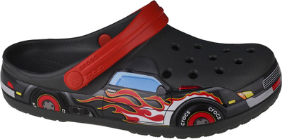 Sandale për kalamaj Crocs FLTRUCKBANDCLOG K, material sintetik, gri