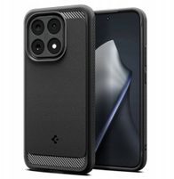 Mbulesë telefoni Spigen Rugged Armor për Xiaomi 15T, TPU fleksibël, ngjyrë e zezë matte