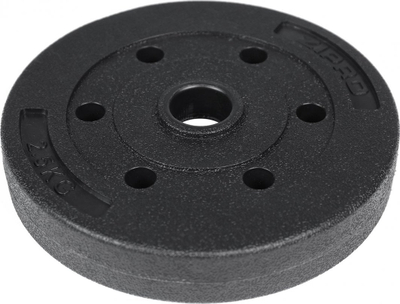 Peshë fitnesi Zipro, 2.5 kg/31 mm, e zezë