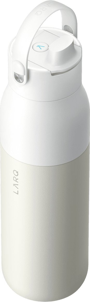 Shishe uji LARQ PureVis 2, 1L, çelik inox i izoluar, bezhë