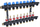 Manifold ngrohjeje Afriso EF1 K 9, 9 qarqe, G1, i zi