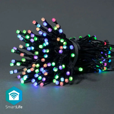 Drita dekorative smart Nedis WIFILX01C84, LED, 10m, shumëngjyrëshe