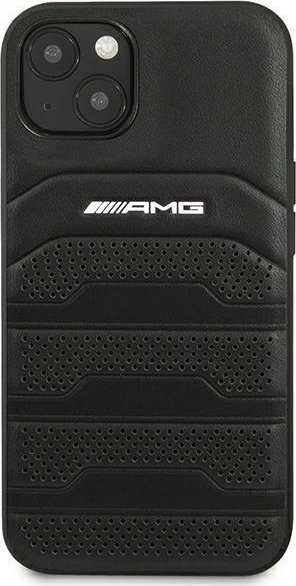 Futrollë Mercedes AMG Petronas për iPhone 14 Plus 6.7", hardcase lëkure, vija të stampuara, e zezë