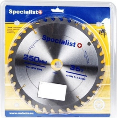 Disk sharrë Specialist Wood 51/1-25036, 250mm, 36 dhëmbë, metalik