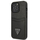 Çfutëse telefoni Guess GUHCP13LPSATPK për iPhone 13 Pro / 13 6.1", Saffiano, me xhep kartash, e zezë