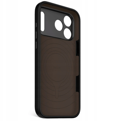 Kapak telefoni Decoded Silicone Backcover për iPhone 17 Pro Max, me MagSafe, Phantom Black