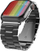 Rrip metalik Mercury për Apple Watch, 42/44/45 mm, çelik inoks, i zi