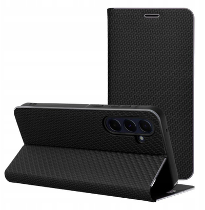 Këllf libër Vennus Book Carbon për Samsung Galaxy A26 5G, me magnet, bojë karbon