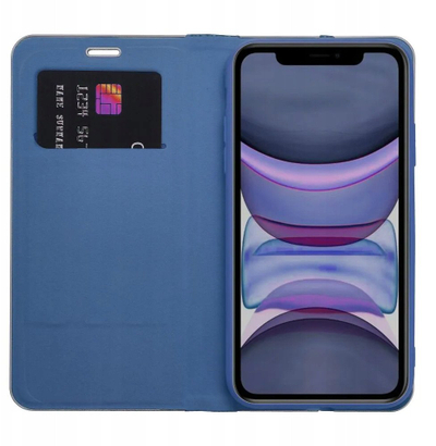 Mbulesë telefoni NoName OEM LUNA Book Carbon për iPhone 17, tip libri, blu