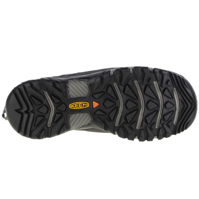 Këpucë hiking Keen Targhee III Waterproof Leather për burra, lëkurë, të zeza gri