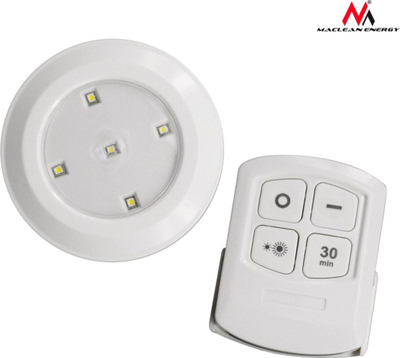 Set llamba me telekomande Maclean, LED, 6 copë, të bardha
