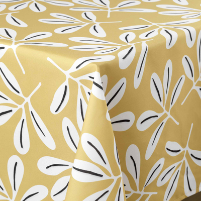 Mbulesë tavoline U10 Sandy Yellow, 140x240 cm, poliester, e verdhë me motiv
