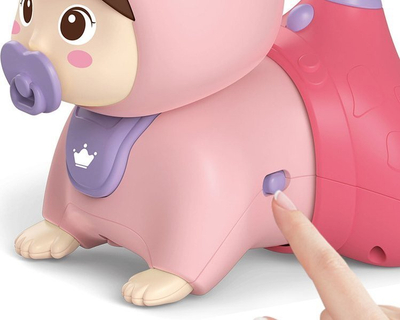 Lodër për bebe WOOPIE Crawling Baby, interaktive me muzikë dhe drita, rozë