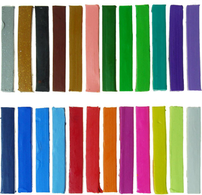 Plastelinë Happy Color Square, 24 ngjyra, për kalamaj 3+