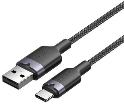 Kabllo USB Vention USB 2.0 A në USB-C, 3A 60W, 1m, i zi