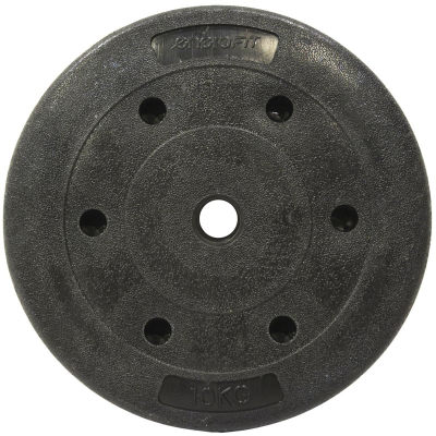 Pllakë peshe Victoria Sport Concrete Weight 10kg EB Fit FI30, diametër 30mm, e zezë