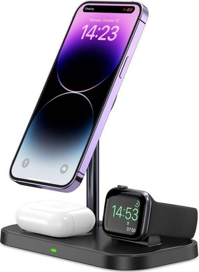 Полнач Tech-Protect MagSafe Tech-protect Qi15W A22 3in1, црна боја