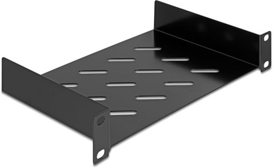 Rafte rack Delock 1U 10", thellësi 150 mm, 25 kg, i zi