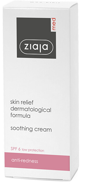 Krem fytyre Ziaja Med Anti-Redness Soothing, 50ml, për lëkurë të ndjeshme, i bardhë