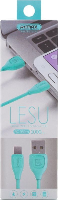 Kabllo USB Remax Lesu RC-050m, 1 m, e kaltër