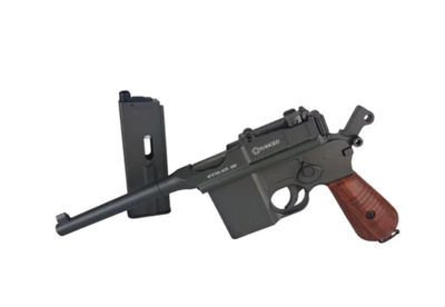 Pistoletë pneumatike RANGER M712 Broomhandle, CO₂ 4.5mm BB, Full Auto, metalike