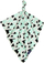 Pelena bambuje Texpol Bamboo Line, 30x30 cm, Mint Triangles, jeshile mente