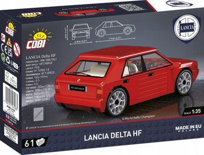 Set blloqesh Cobi Lancia Delta HF, maket 1:35, shumëngjyrësh