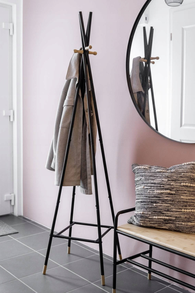 Varëse palltosh Loft, 4 grepëra, tub çeliku, bambu natyrale