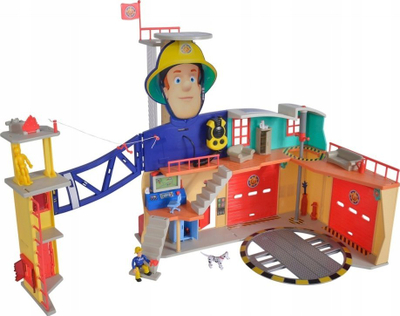Set loje Simba Fireman Sam Mega Fire Station XXL, stacion i madh zjarri, me drita dhe zëra, shumëngjyrësh