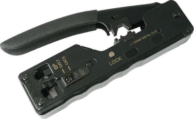 Vegël krimpimi Alantec Crimping Tool, 8P 6P 4P, për konektorë RJ45 RJ12 RJ11 Pass Through, e zezë