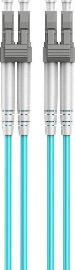 Kabllo optike Multimode Duplex OM4, LC LC, 7.5m, ngjyrë turkeze