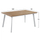Tavolinë alumini me polywood 160×92×72 cm (HM5132.11), bardhë
