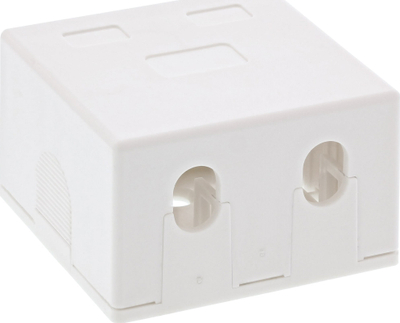 Kuti instalimi rrjeti INLINE, 2 porta RJ45, e bardhë