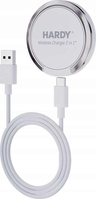Karikues wireless 3mk HARDY 2in1, 15W, me induksion, i bardhë