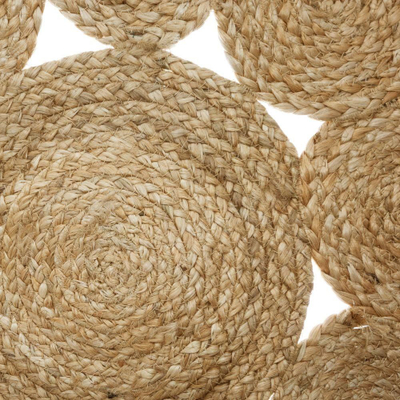 Округол килим Atmosphera Round Jute Rug Lace, јута, 80 cm, беж боја
