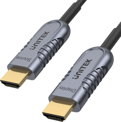 Kabllo HDMI Unitek 2.1, 100m, gri