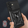 Maskë telefoni Armor Camshield për Samsung Galaxy M06 F06 5G, me unazë mbajtëse, kapak kamere, e zezë
