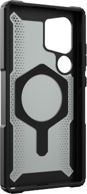 Mbrojtëse telefoni Urban Armor Gear Plasma XTE për Galaxy S24 Ultra, me unazë mbajtëse, transparente me të zezë e portokalli